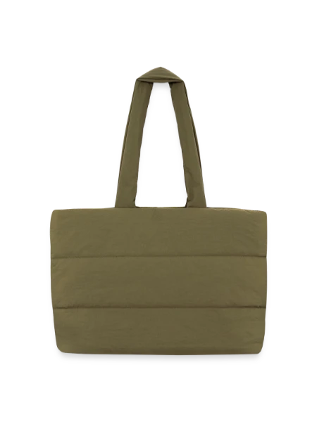 Gesteppte Shopping Bag - safari Green - Vorne