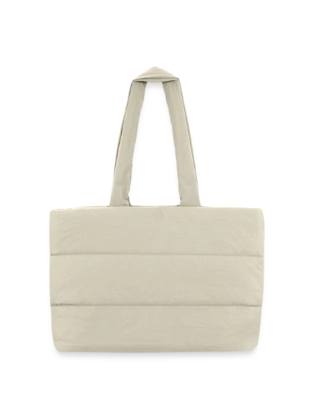 Sac shopping matelassé - blanc naturel - Dos
