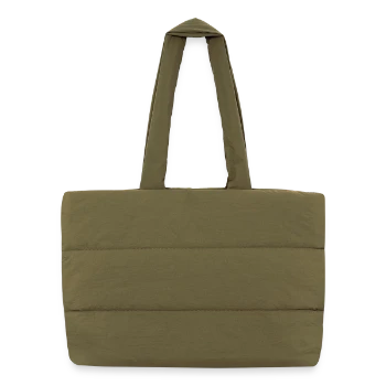 Sac shopping matelassé - safari green