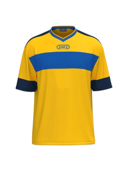 Maillot JAKO Club 92 - jaune/royal/navy - Devant