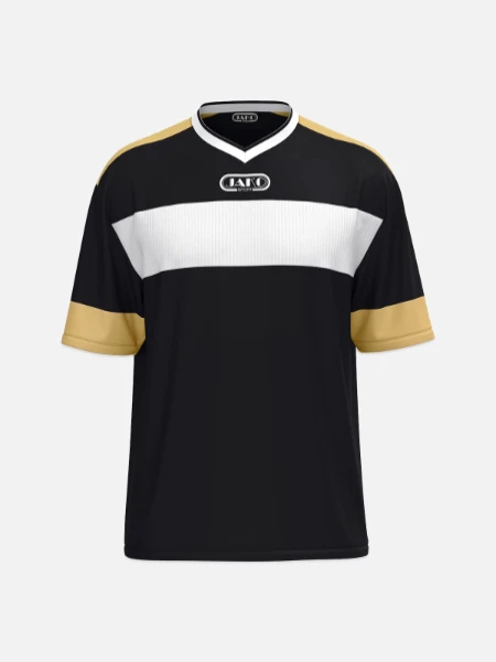 JAKO Club 92 drakt - sort/hvit/gull - Foran