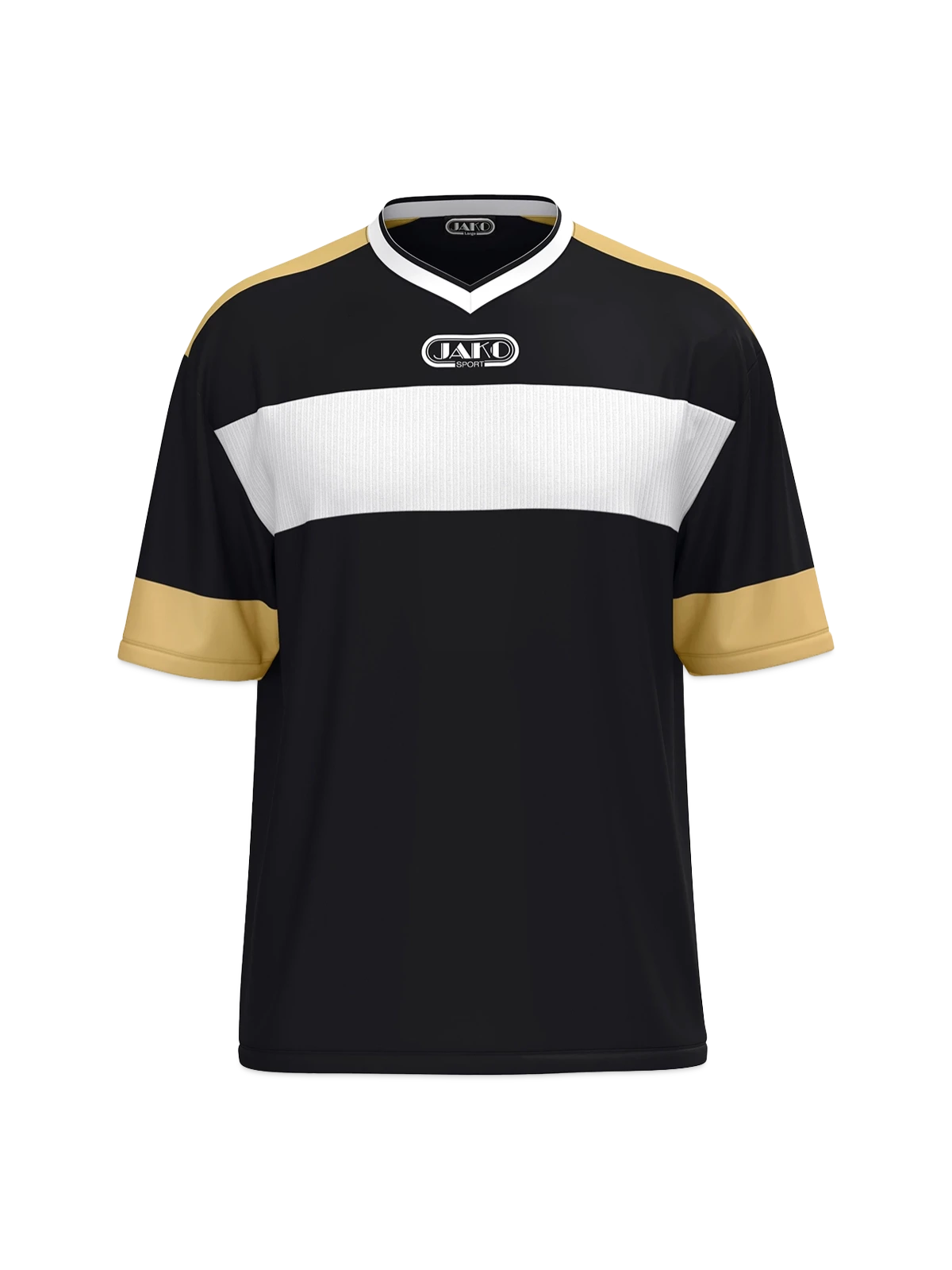 JAKO Club 92 drakt - sort/hvit/gull - Foran