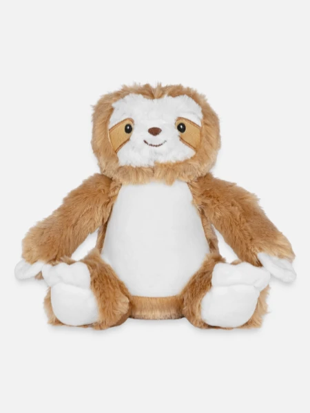 Plush Toy Sloth 22 cm - white/brown - Front