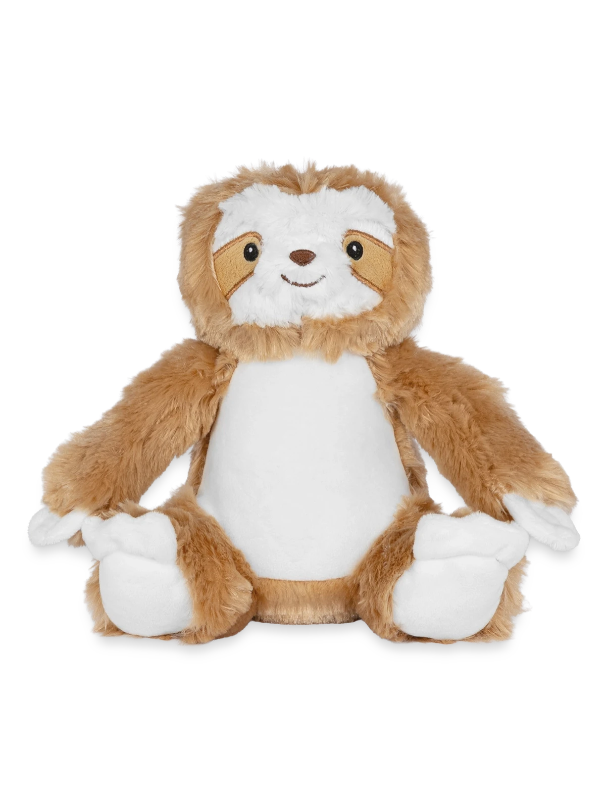 Plush Toy Sloth 22 cm - white/brown - Front