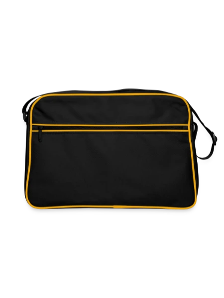 Retro Tasche - Schwarz/Gold - Vorne