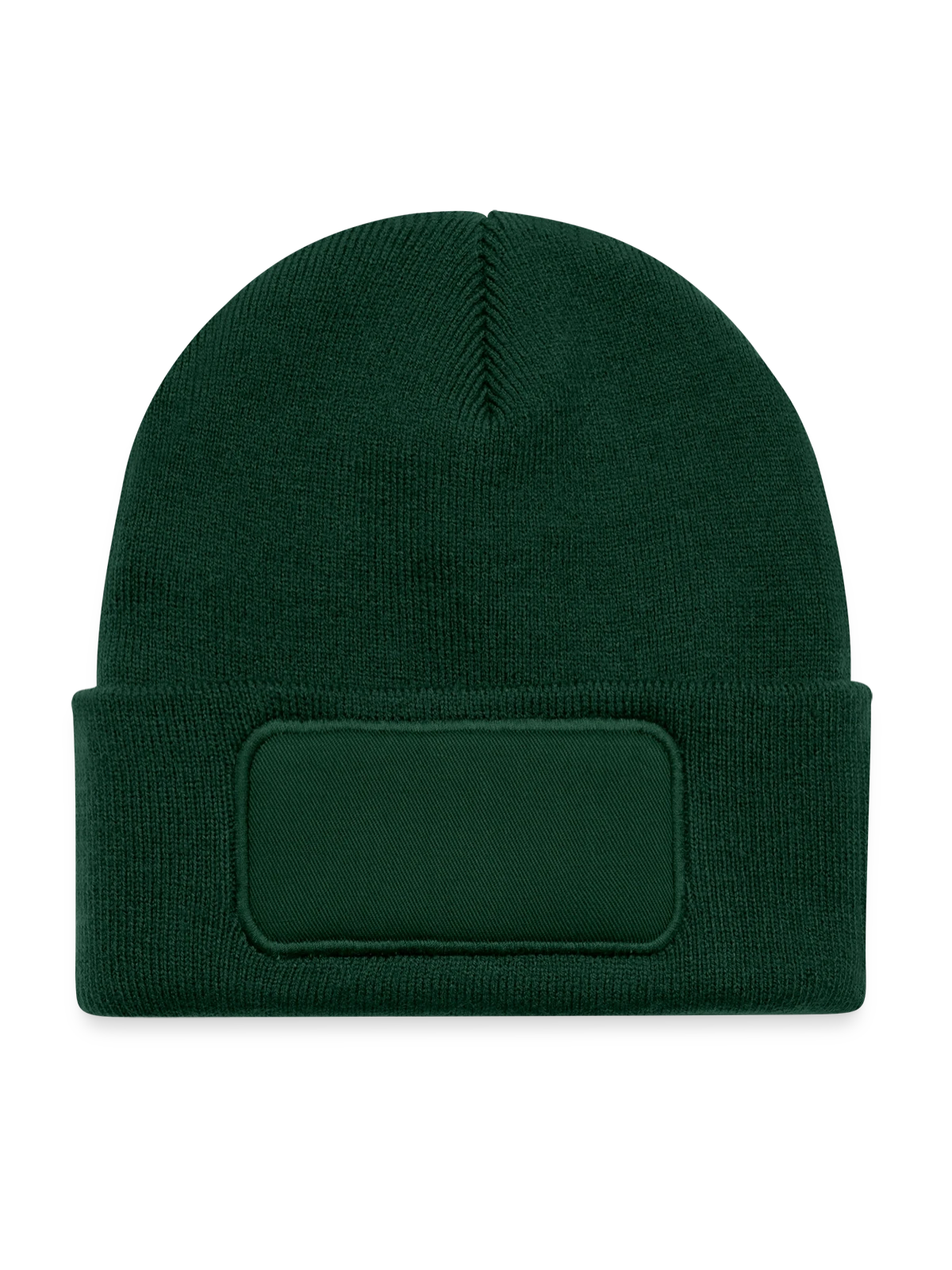Bonnet enfant en polyester recyclé avec patch - vert bouteille - Devant