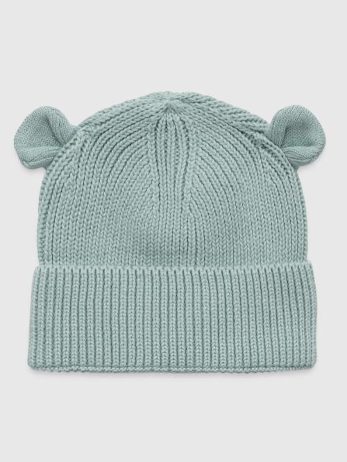 Bonnet ourson bio à broder pour bébé