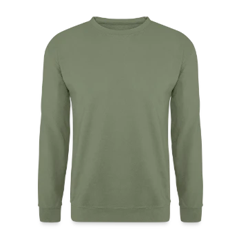 Unisex Pullover - Armeegrün - Vorne - Alina (178cm) & Michal (187cm)