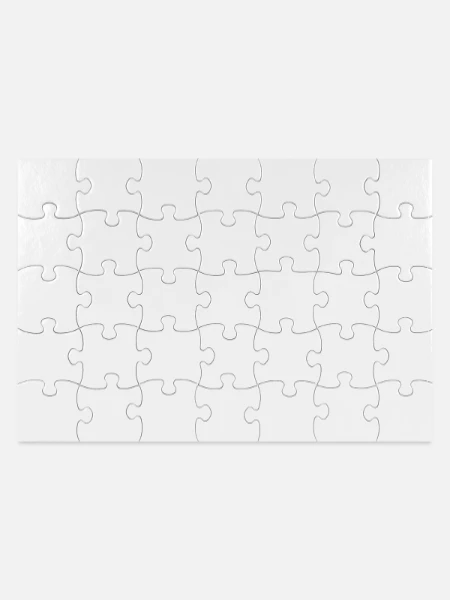 Rechteckiges Puzzle 28 x 19 cm - Weiß - Vorne