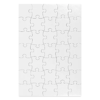 Rechteckiges Puzzle 19 x 28 cm - Weiß - Vorne