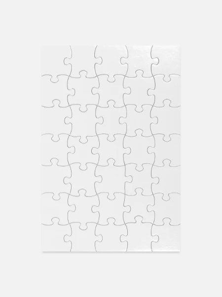 Rechteckiges Puzzle 19 x 28 cm - Weiß - Vorne