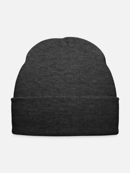 Embroidered Winter Hat - asphalt - Front
