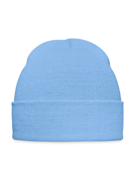 Embroidered Winter Hat - sky blue - Front