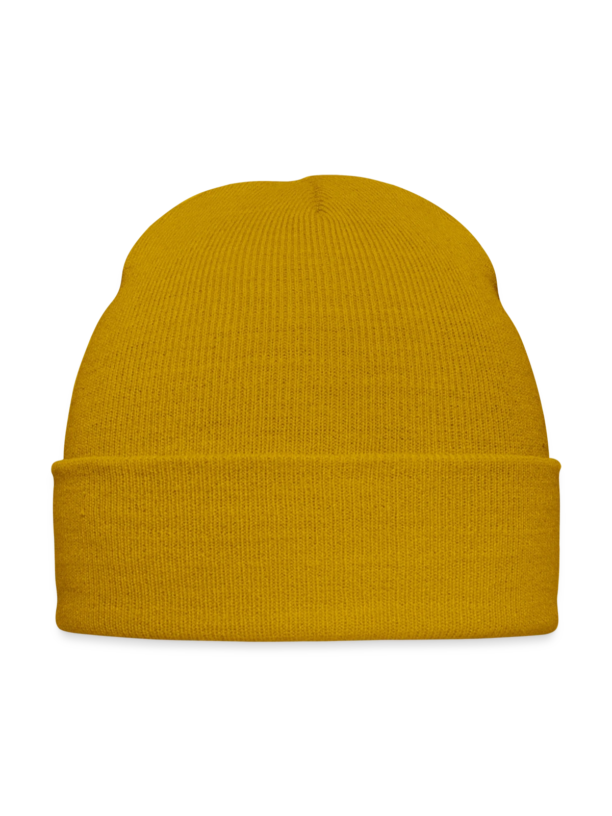 Embroidered Winter Hat - mustard yellow - Front