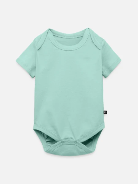 Baby Premium short-sleeve bodysuit - mint  - Front