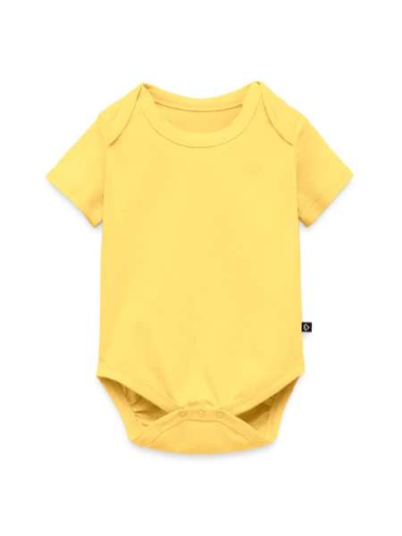 Baby Premium short-sleeve bodysuit - sky yellow - Front