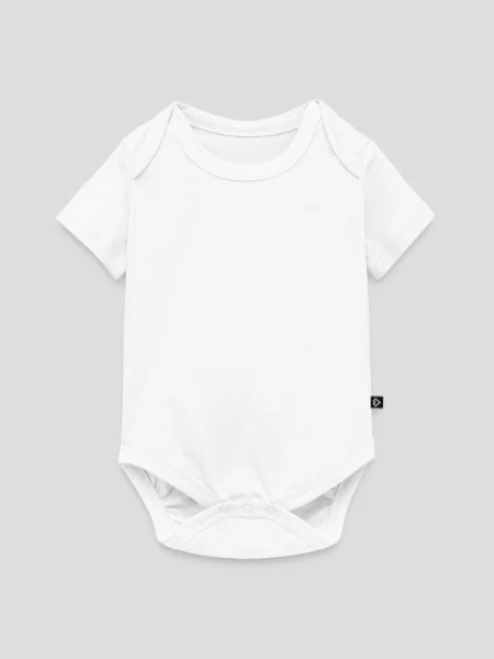 Baby Premium Kurzarmbody - Weiß - Vorne