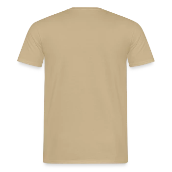 Men's T-Shirt - sand beige - Back - AI Model Male 178 light (178cm)
