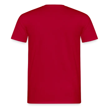 T-shirt homme - rouge - Dos - AI Model Male 178 dark (178cm)