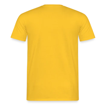T-shirt homme - jaune - Dos - AI Model Male 178 dark (178cm)