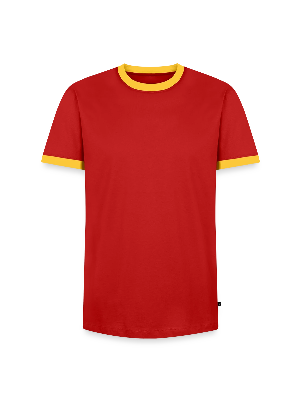 Men's Ringer Shirt - red/yellow  - Front