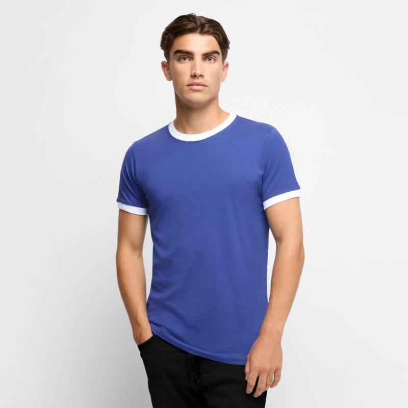 Mannen contrastshirt
