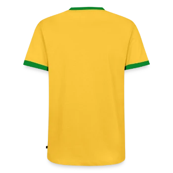 T-shirt contrasté Homme - jaune/vert  - Dos - AI Model Male 178 dark (178cm)