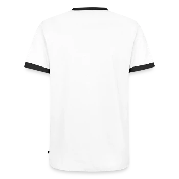 T-shirt contrasté Homme - blanc/noir - Dos - AI Model Male 178 dark (178cm)