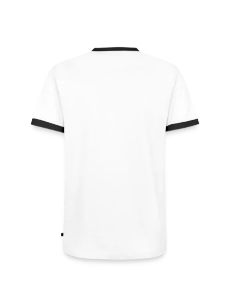 Kontrast-T-shirt herr - vit/svart - Bak