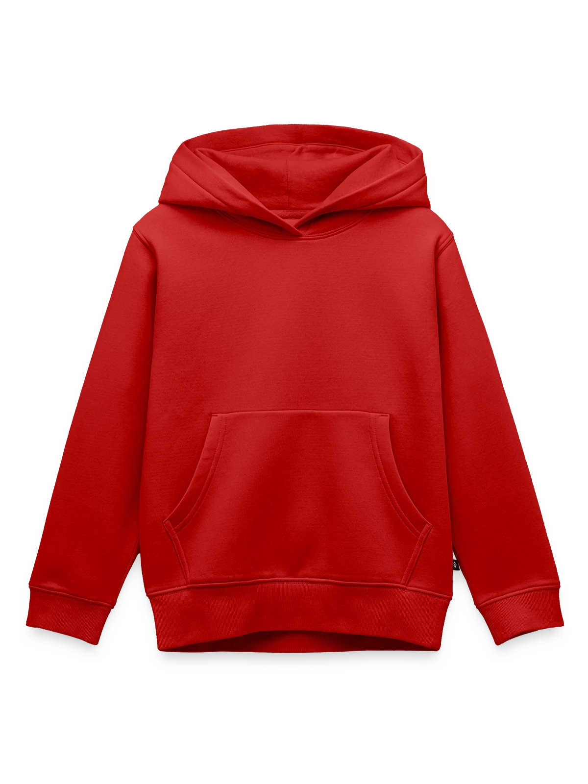 Sweat Premium à capuche enfant bio - rouge - Devant
