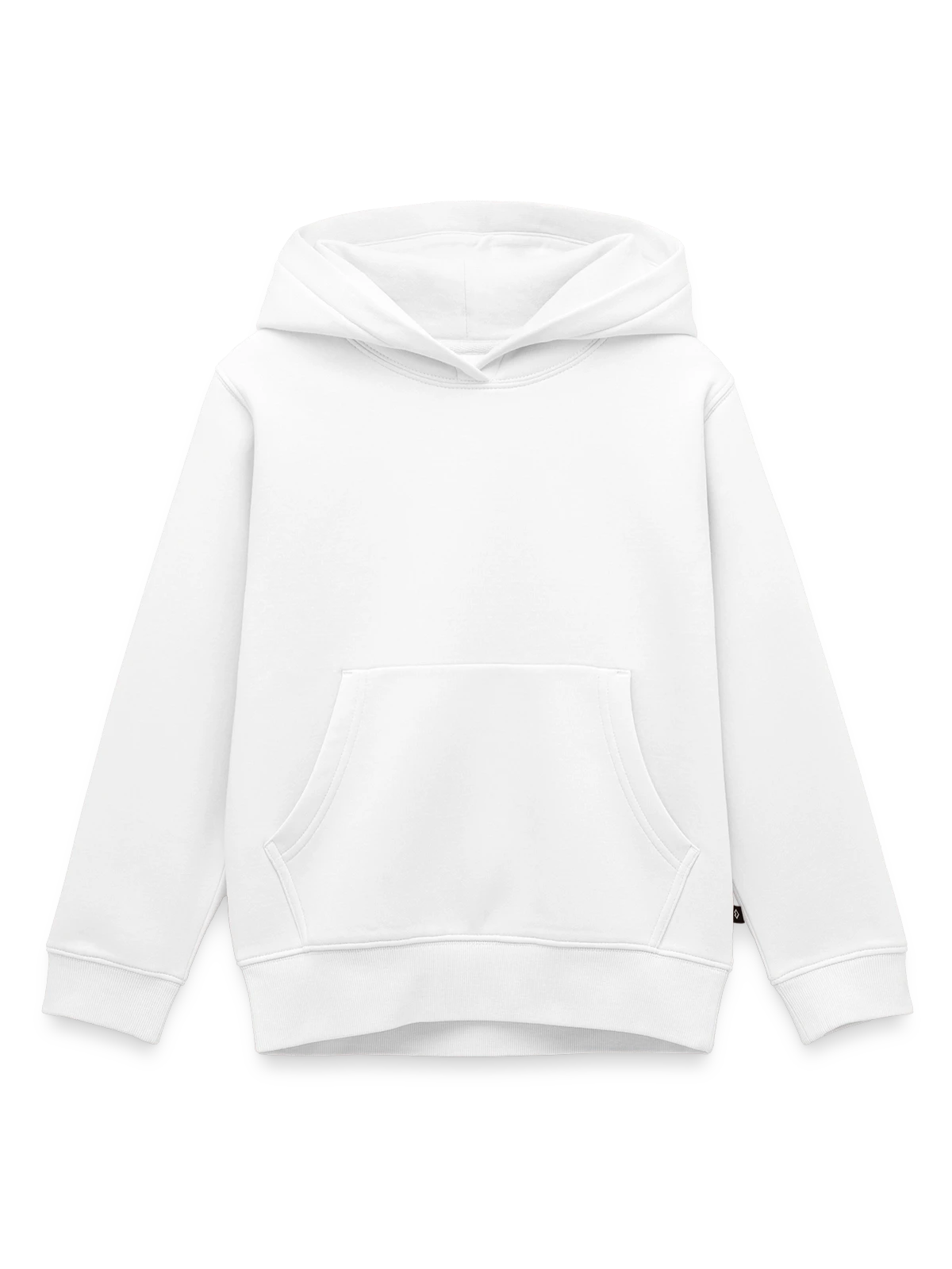 Sweat Premium à capuche enfant bio - blanc - Devant