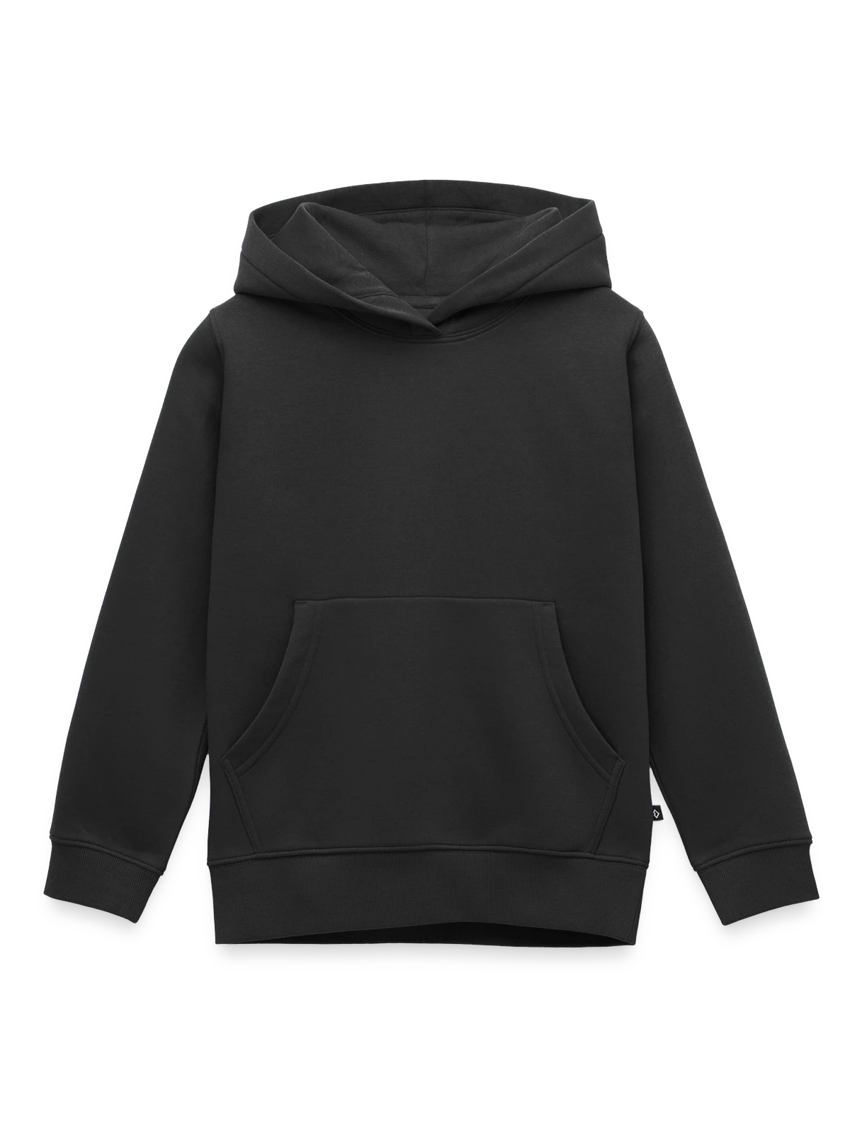 Sweat Premium à capuche enfant bio - noir - Devant