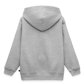 Kinder Premium Organic Hoodie - Grau meliert - Hinten - AI Model Kid Male (0cm)