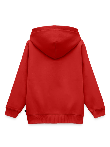 Sweat Premium à capuche enfant bio - rouge - Dos