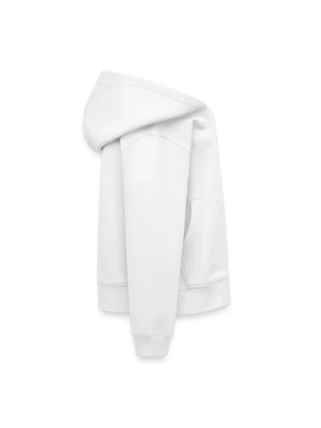 Sweat Premium à capuche enfant bio - blanc - Droite
