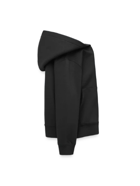 Sweat Premium à capuche enfant bio - noir - Droite