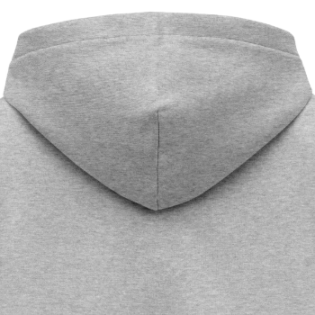 Kinder Premium Organic Hoodie - Grau meliert - Kapuze vorne