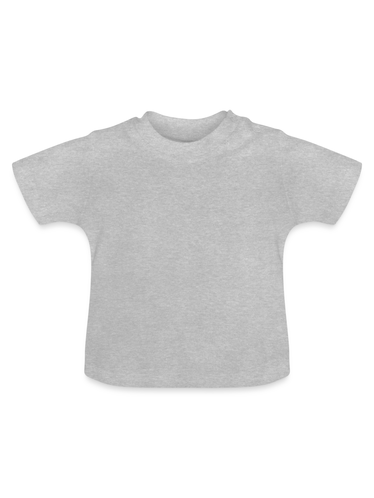 Baby Organic T-Shirt with Round Neck - heather grey - Front