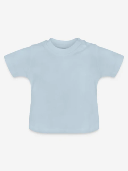 Baby Bio-T-Shirt mit Rundhals - Hellblau - Vorne