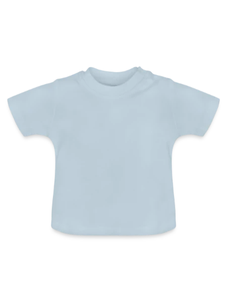 T-shirt bio col rond Bébé - bleu clair - Devant