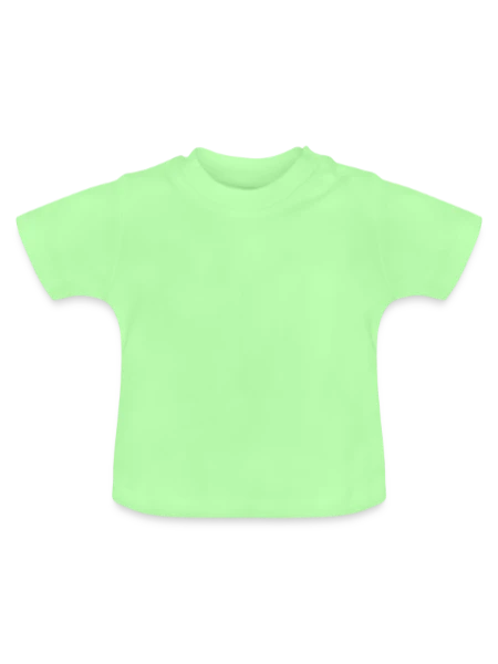 T-shirt bio col rond Bébé - vert menthe - Devant