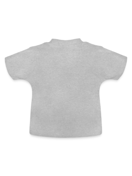 Baby Organic T-Shirt with Round Neck - heather grey - Back