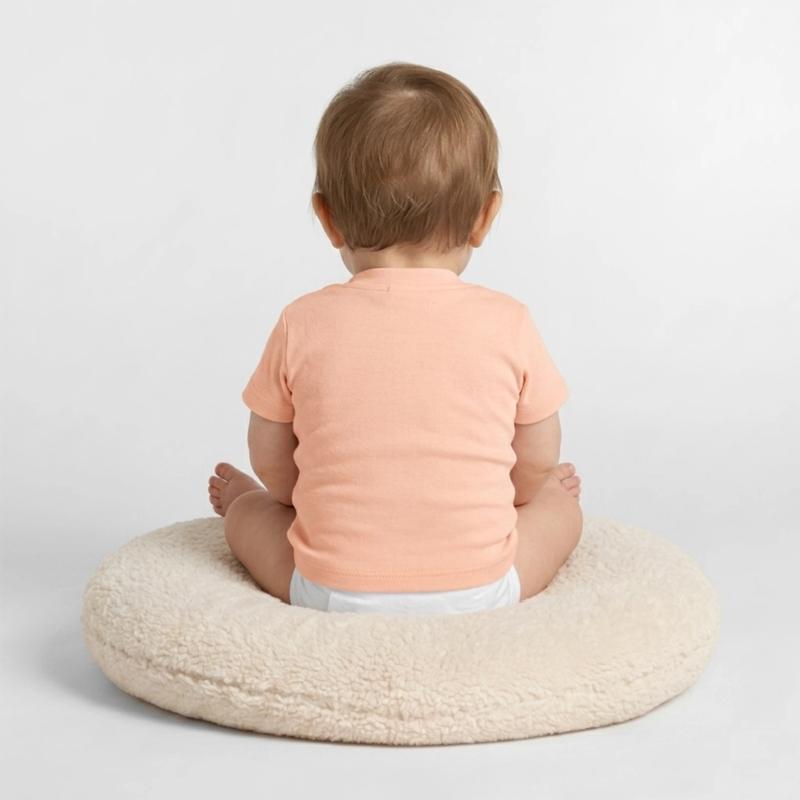 Økologisk T-shirt til baby, rund hals