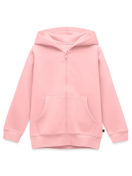Kids Premium Organic Zip-up Hoodie - rose - Front