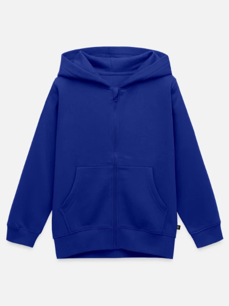 Kids Premium Organic Zip-up Hoodie - royal blue - Front