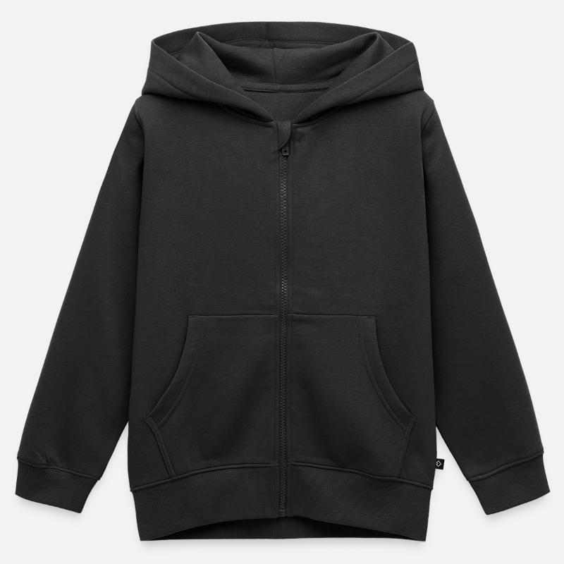 Hoodie Premium med dragkedja barn ekologisk