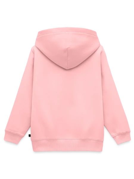Sweat Premium à capuche zippé enfant bio - rose - Dos