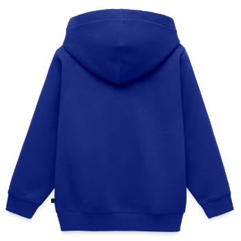 Kids Premium Organic Zip-up Hoodie - royal blue - Back - AI Model Kid Male (0cm)