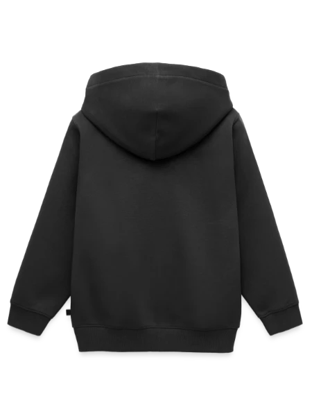 Sweat Premium à capuche zippé enfant bio - noir - Dos