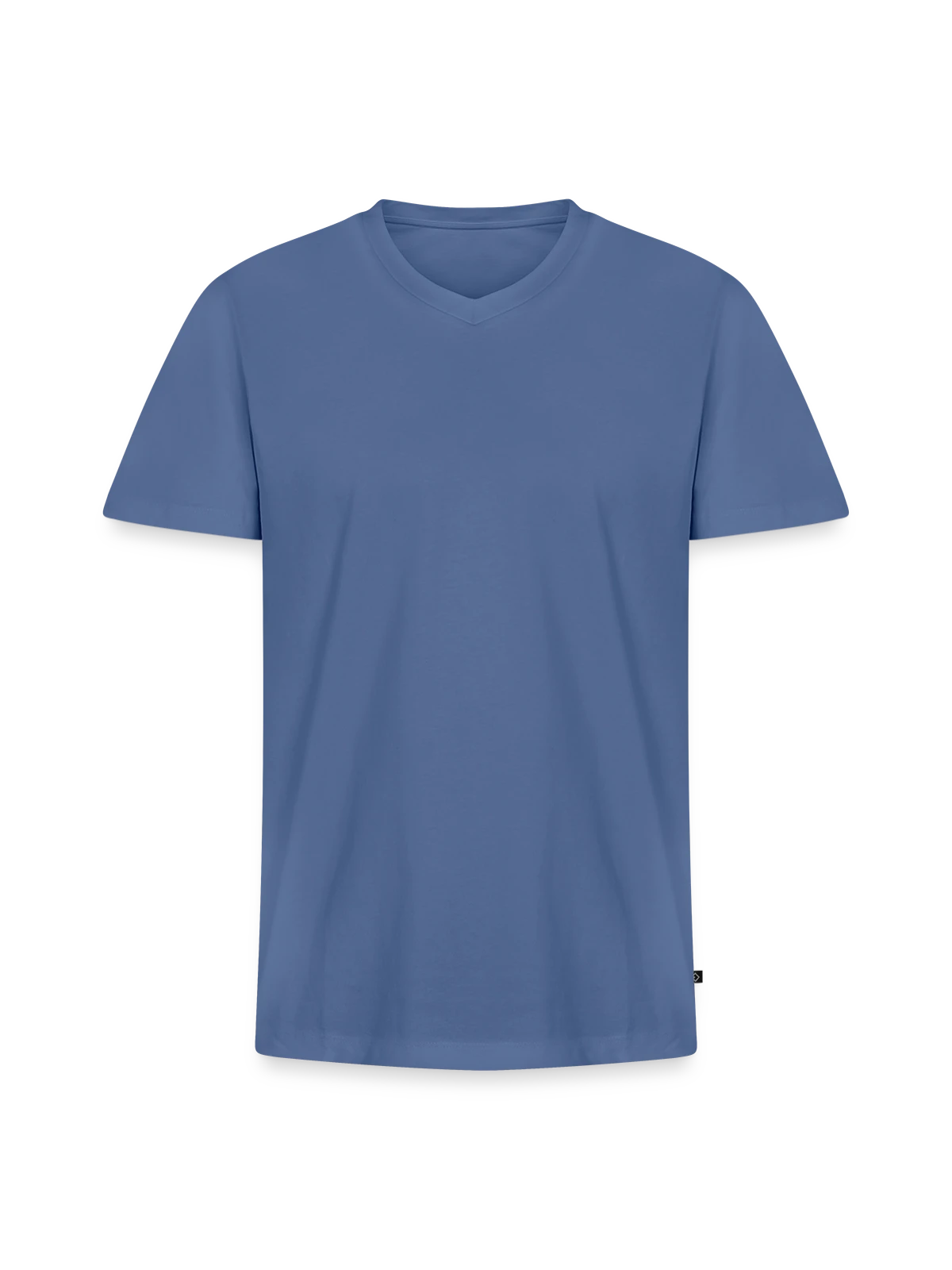 Maglietta ecologica premium da uomo con scollo a V - grigio-azzurro - Fronte